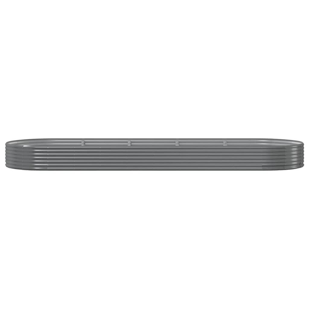 Hochbeet Verzinkter Stahl 450x140x36 cm Grau