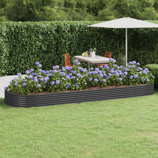 Hochbeet Verzinkter Stahl 450x140x36 cm Anthrazit
