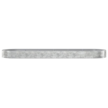 Hochbeet Verzinkter Stahl 523x140x36 cm Silbern