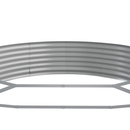 Hochbeet Verzinkter Stahl 523x140x36 cm Silbern