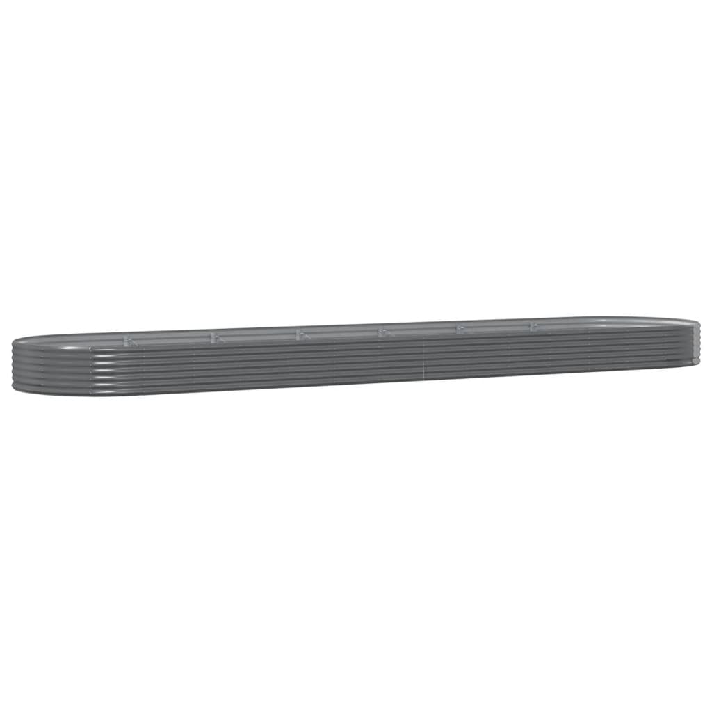 Hochbeet Verzinkter Stahl 600x140x36 cm Grau