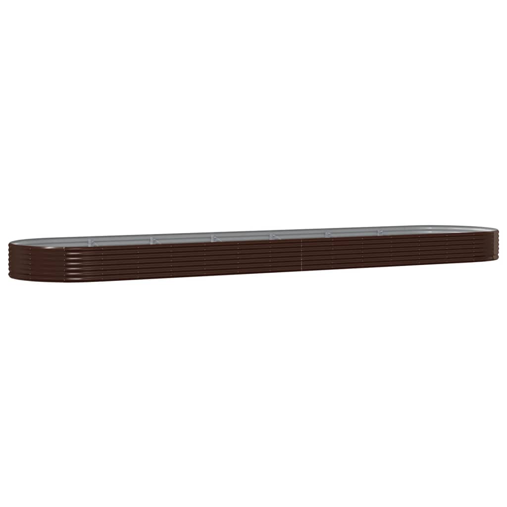 Hochbeet Verzinkter Stahl 600x140x36 cm Braun