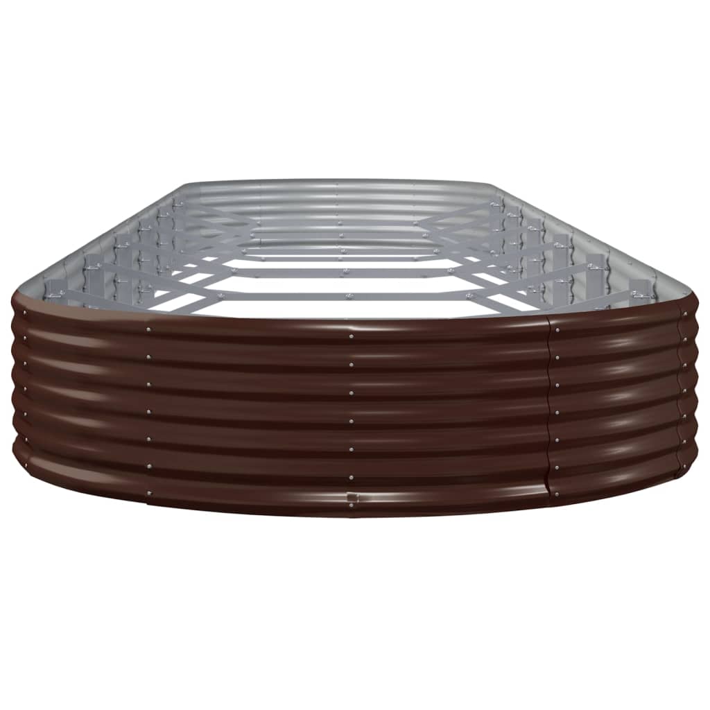 Hochbeet Verzinkter Stahl 600x140x36 cm Braun