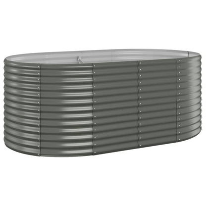 Hochbeet Verzinkter Stahl 175x100x68 cm Grau