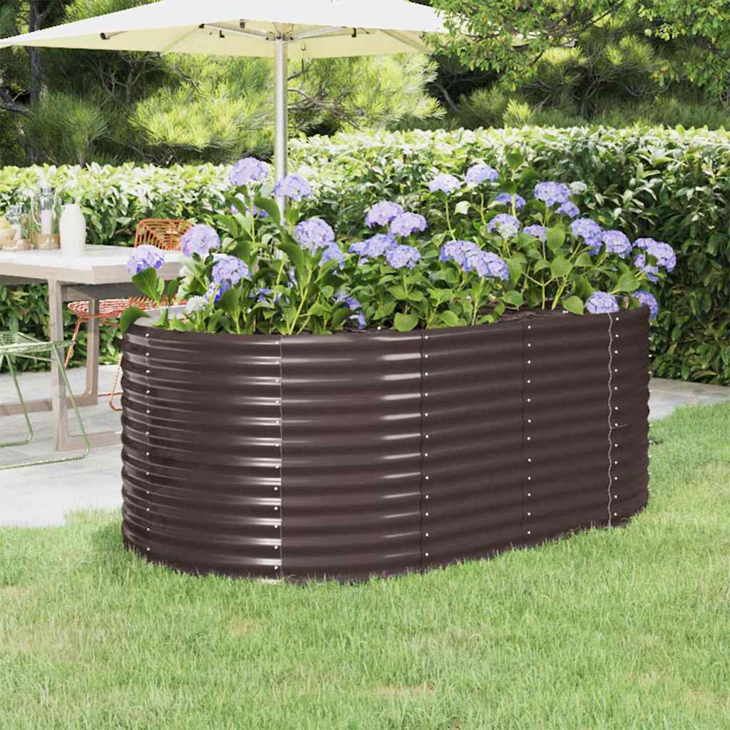 Hochbeet Verzinkter Stahl 175x100x68 cm Braun