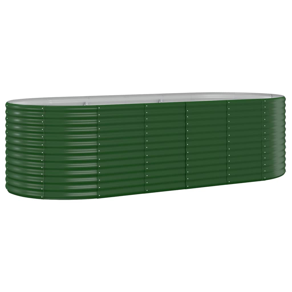 Jardinière surélevée en acier thermolaqué 249x100x68 cm vert