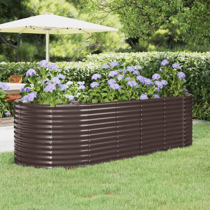 Hochbeet Verzinkter Stahl 249x100x68 cm Braun