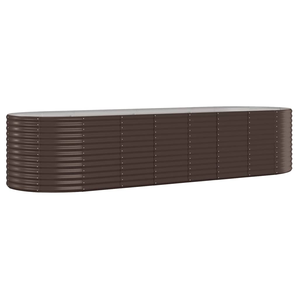 Hochbeet Verzinkter Stahl 322x100x68 cm Braun
