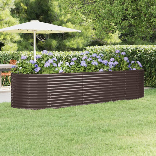 Hochbeet Verzinkter Stahl 322x100x68 cm Braun