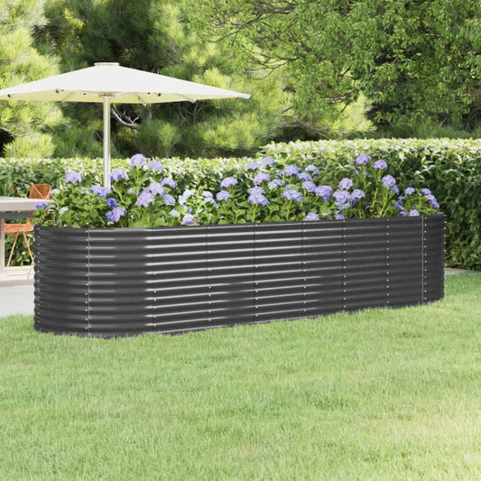 Hochbeet Verzinkter Stahl 322x100x68 cm Anthrazit