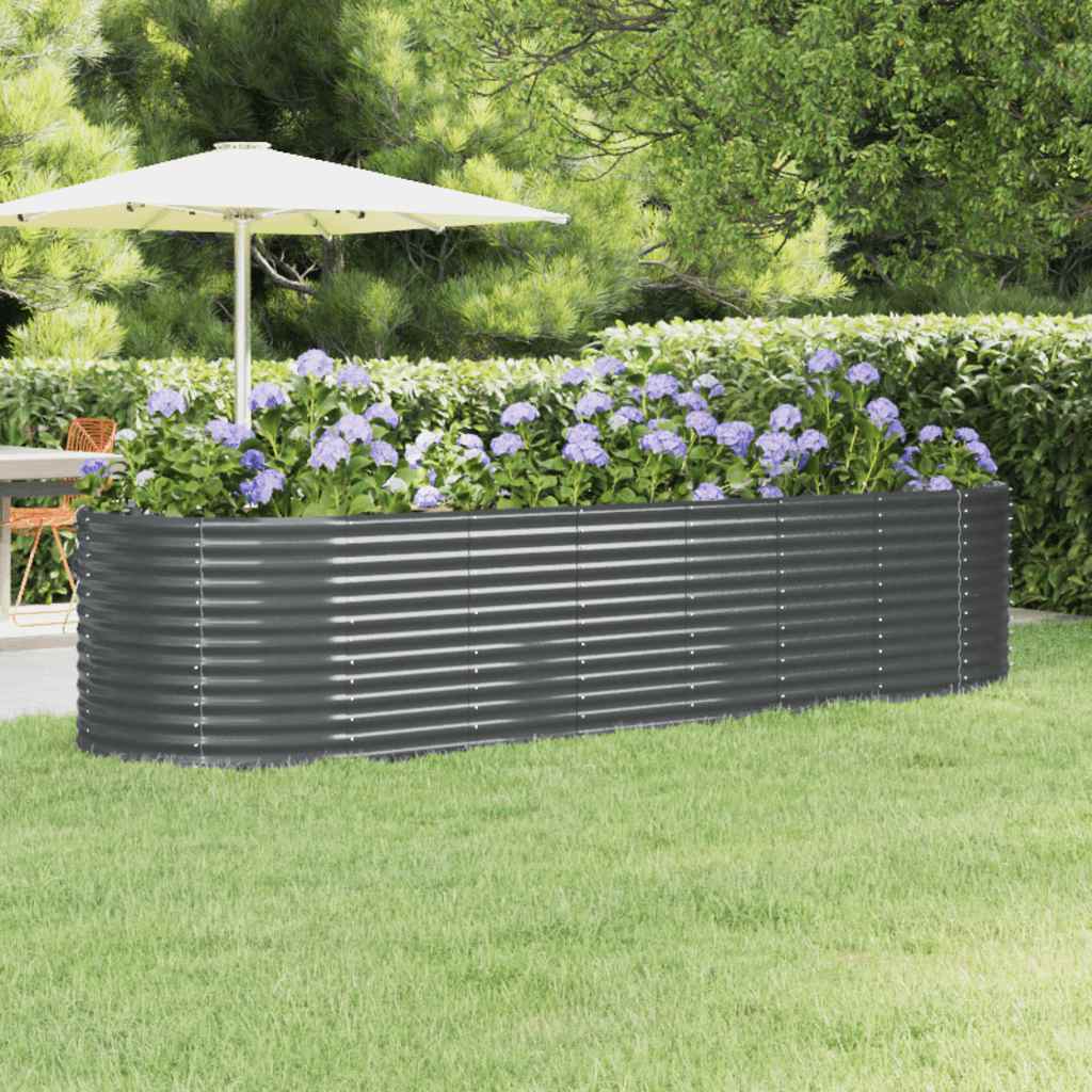 Hochbeet Verzinkter Stahl 322x100x68 cm Anthrazit