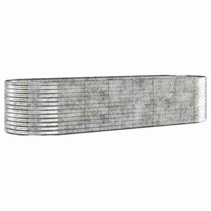 Hochbeet Verzinkter Stahl 322x100x68 cm Silbern