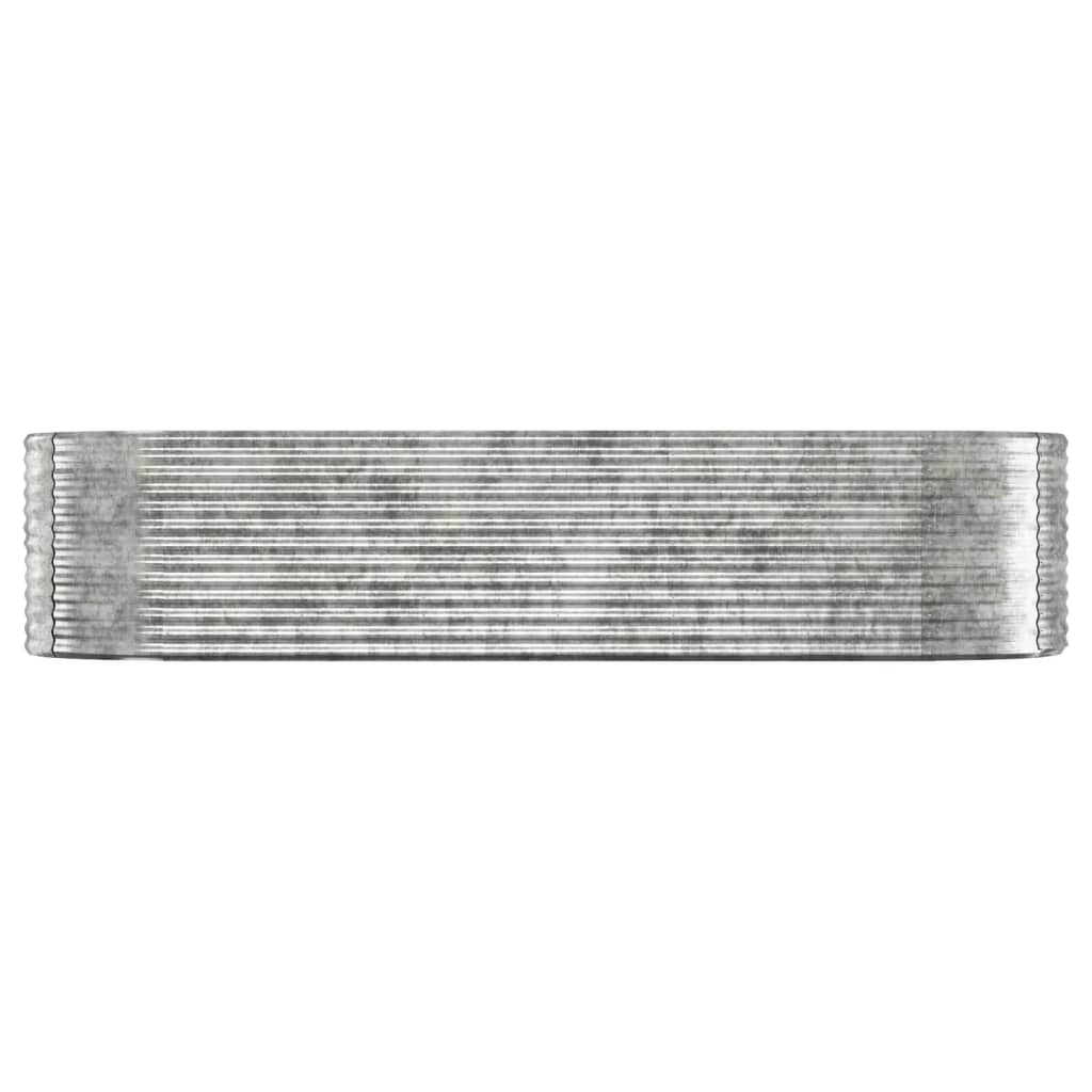 Jardinière surélevée en acier thermolaqué 322x100x68 cm argent