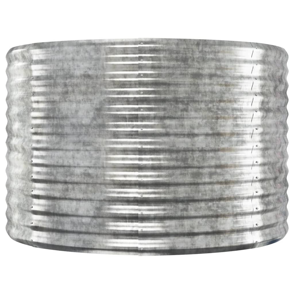 Jardinière surélevée en acier thermolaqué 322x100x68 cm argent
