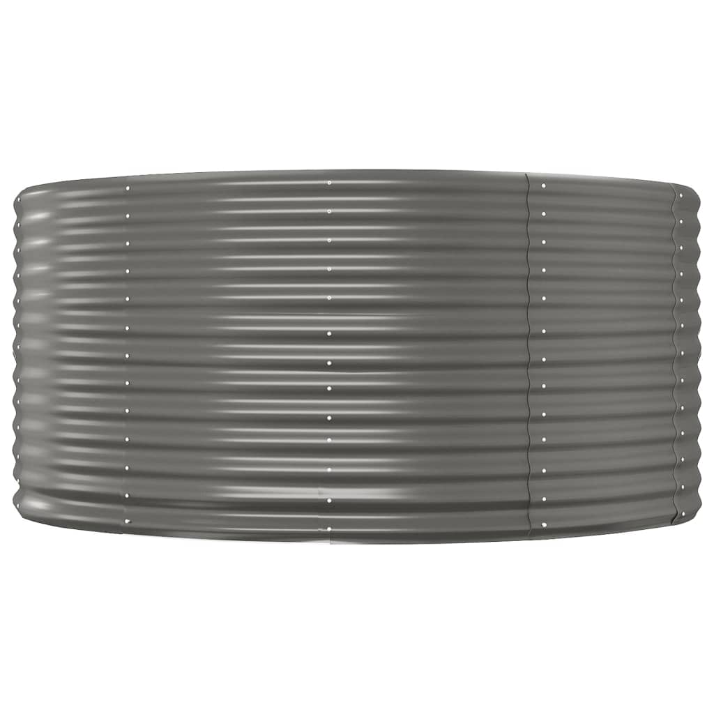 Hochbeet Grau 140x140x68 cm Verzinkter Stahl