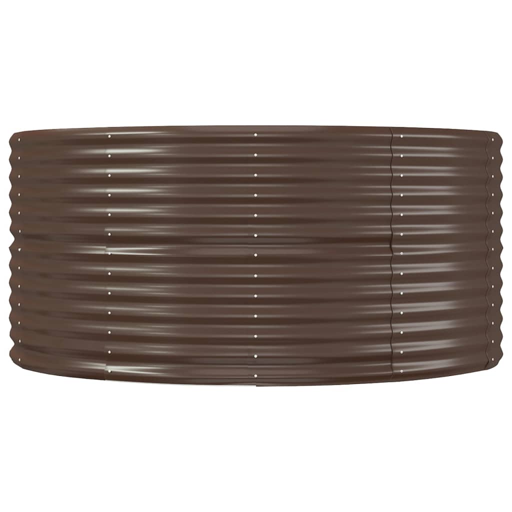 Hochbeet Braun 212x140x68 cm Verzinkter Stahl