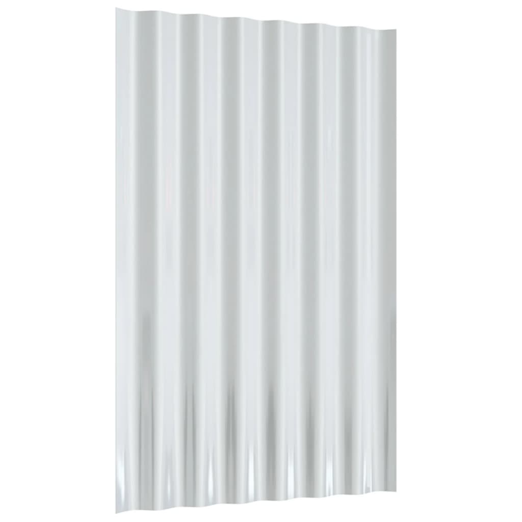 Dachpaneele 12 Stk. Verzinkter Stahl Grün 60x36 cm