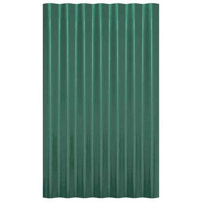 Dachpaneele 36 Stk. Verzinkter Stahl Grün 60x36 cm