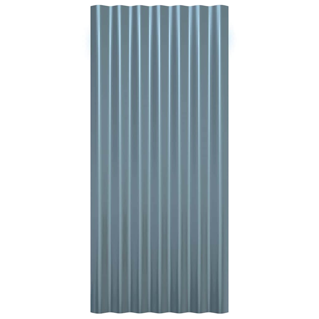Dachpaneele 36 Stk. Verzinkter Stahl Grau 80x36 cm