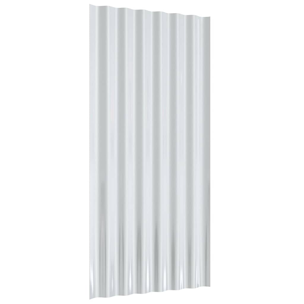 Dachpaneele 36 Stk. Verzinkter Stahl Grau 80x36 cm