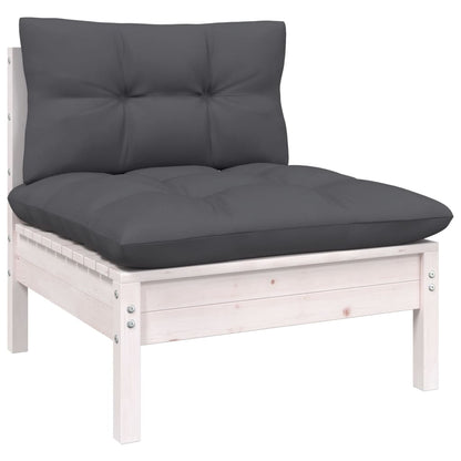 8-tlg. Garten-Lounge-Set mit Kissen Massivholz Kiefer
