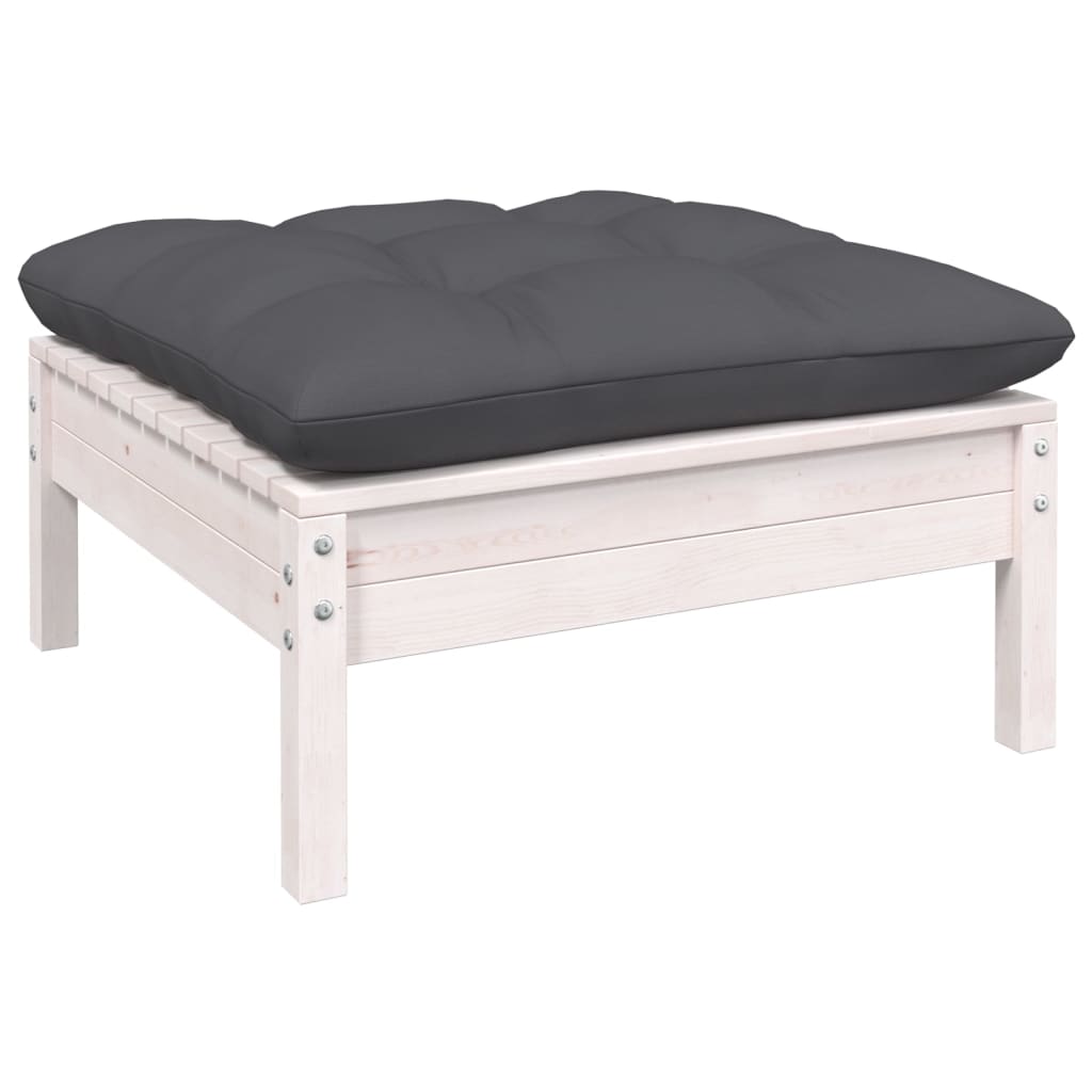 3-tlg. Garten-Lounge-Set mit Kissen Massivholz Kiefer