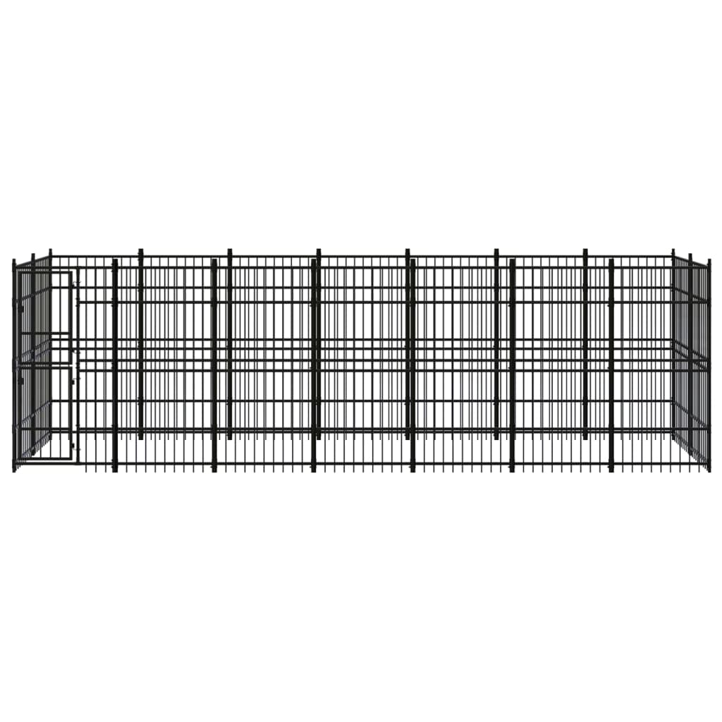 Niche d'extérieur en acier pour chien 12,9 m²