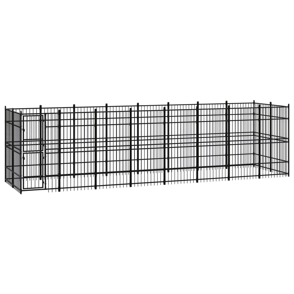 Niche extérieure en acier pour chien 14,75 m²