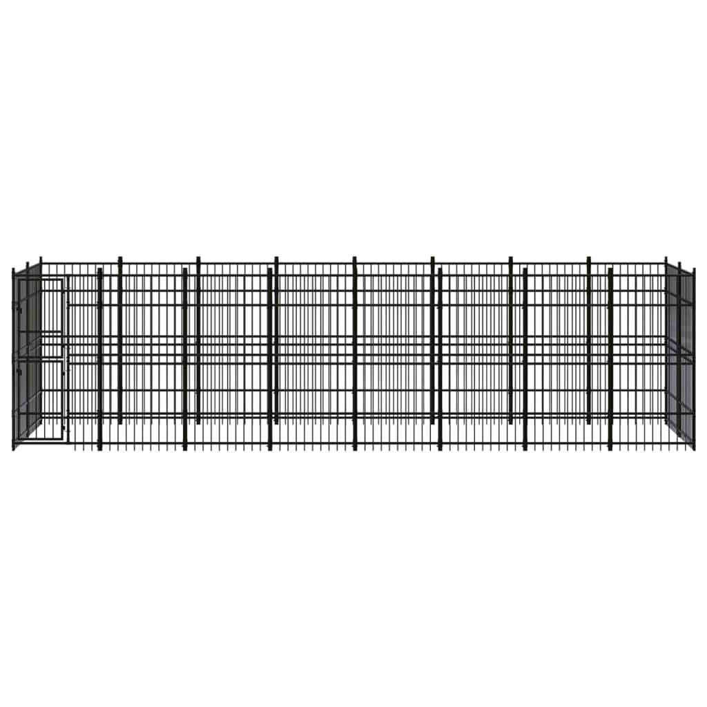 Niche extérieure en acier pour chien 14,75 m²