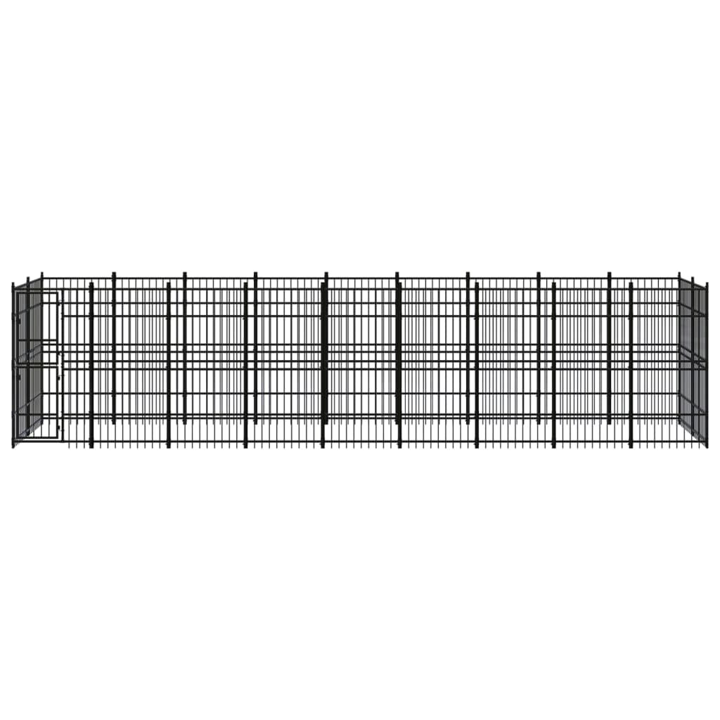 Niche extérieure en acier pour chien 16,59 m²
