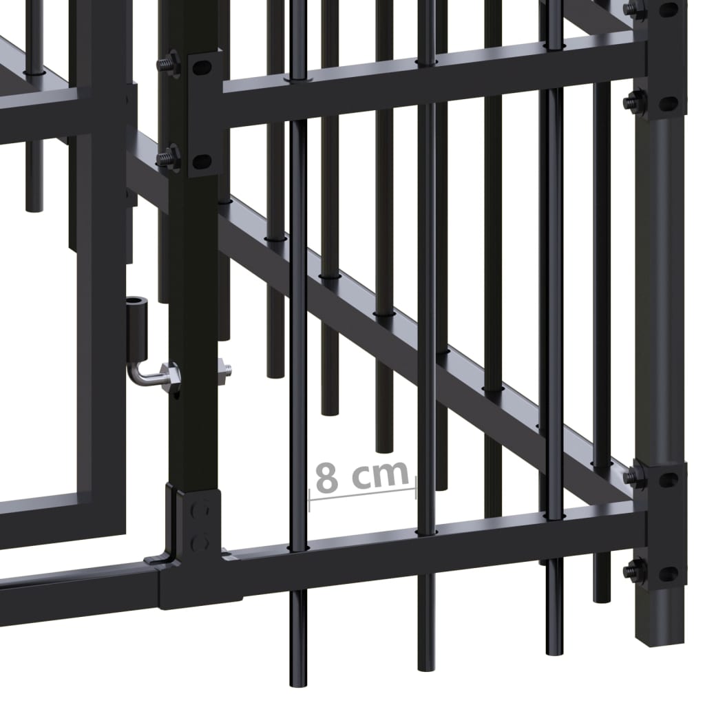 Niche extérieure en acier pour chien 18,43 m²
