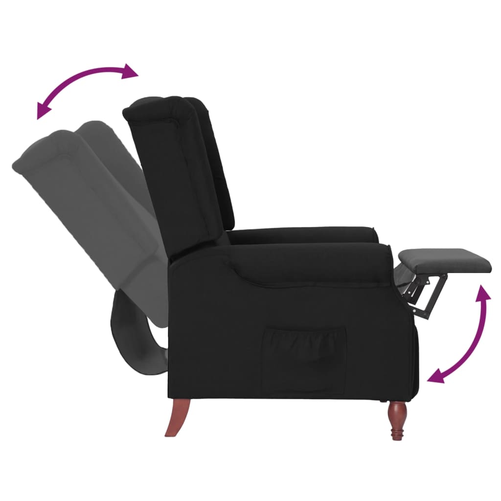 Relaxsessel Schwarz Stoff