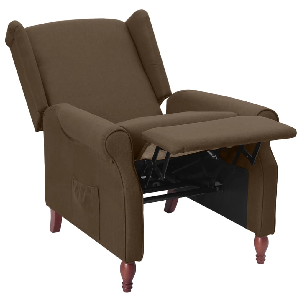 Relaxsessel Braun Stoff
