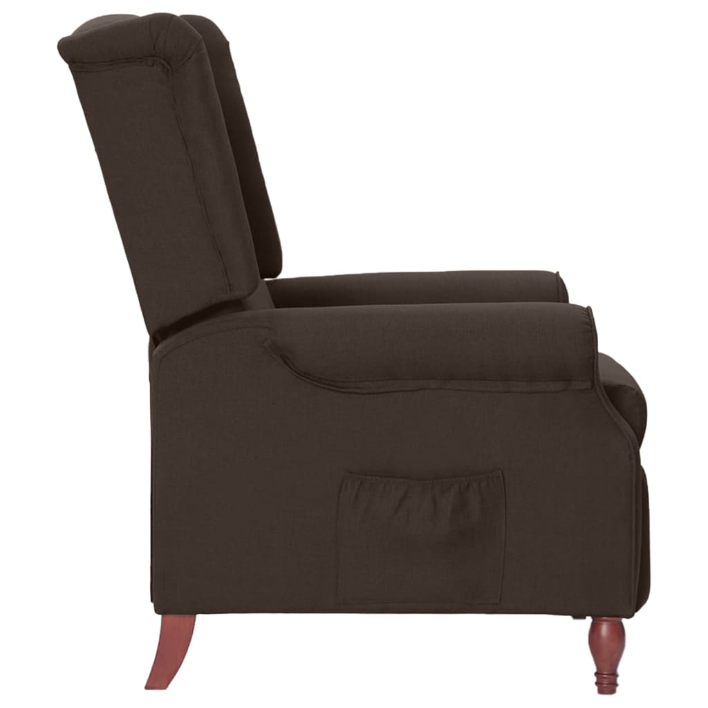 Relaxsessel Dunkelbraun Stoff