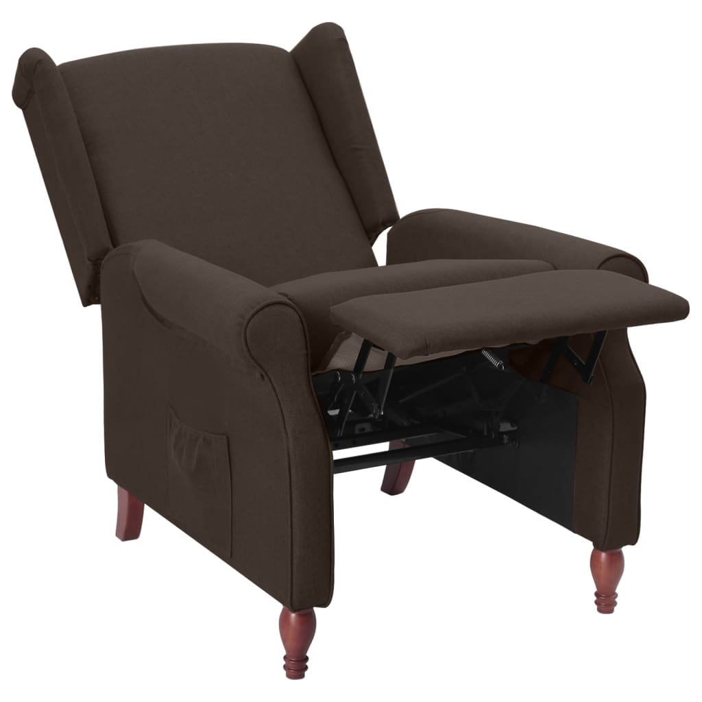 Relaxsessel Dunkelbraun Stoff