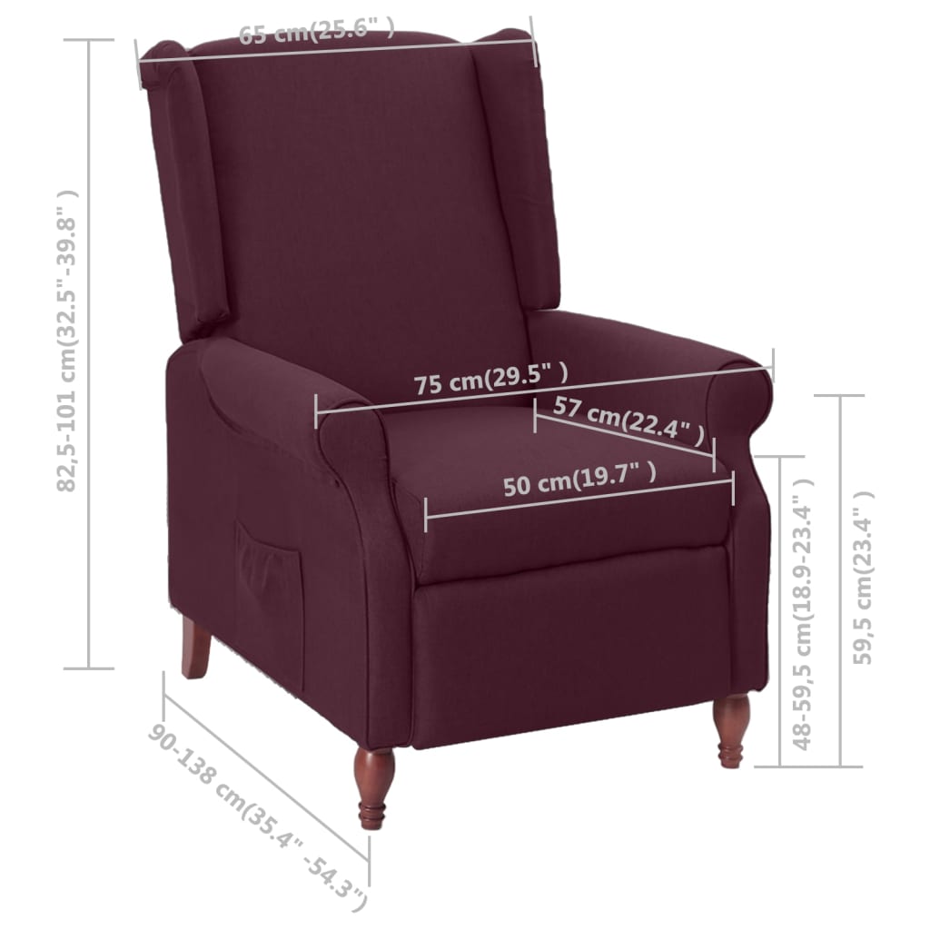 Relaxsessel Lila Stoff
