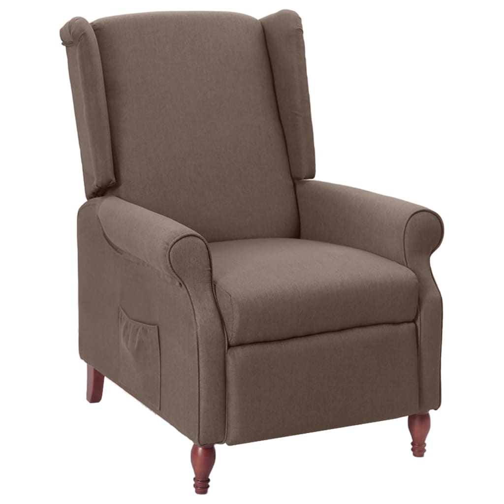 Relaxsessel Taupe Stoff