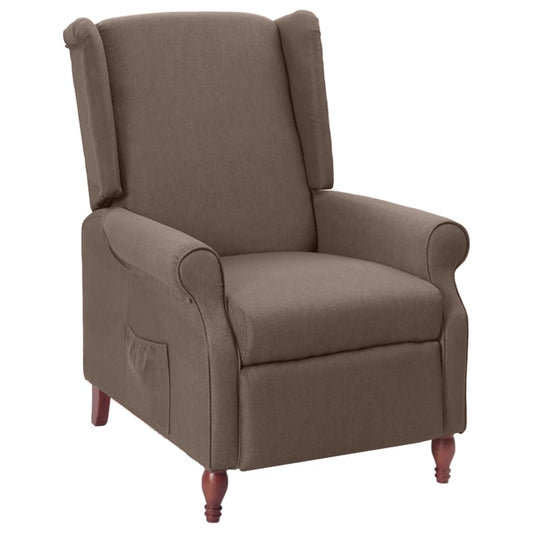 Relaxsessel Taupe Stoff