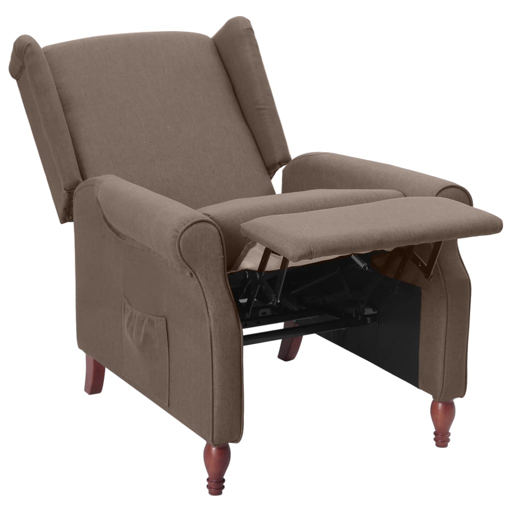 Relaxsessel Taupe Stoff