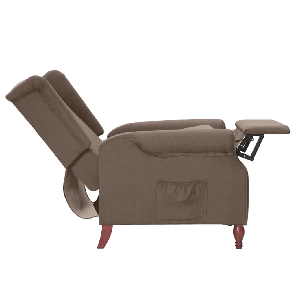 Relaxsessel Taupe Stoff