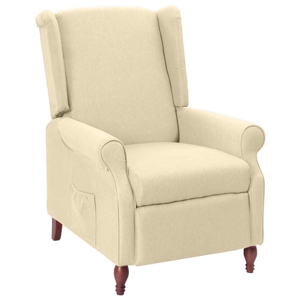 Relaxsessel Creme Stoff