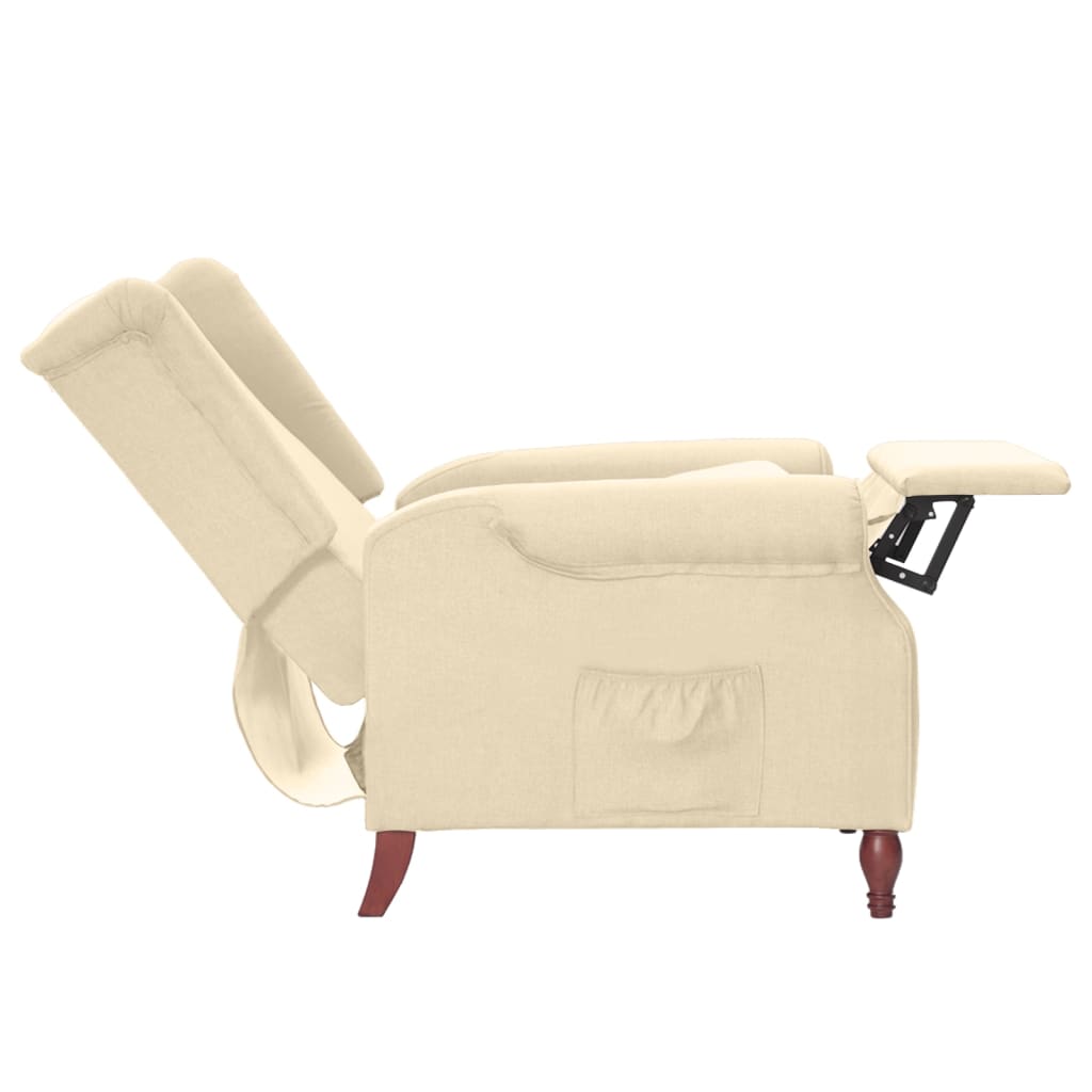 Relaxsessel Creme Stoff