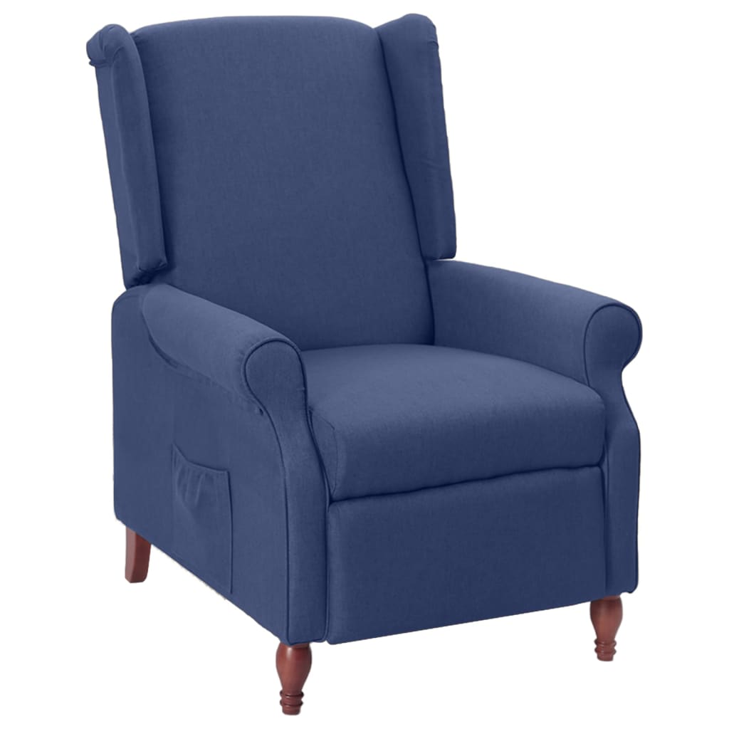 Relaxsessel Blau Stoff