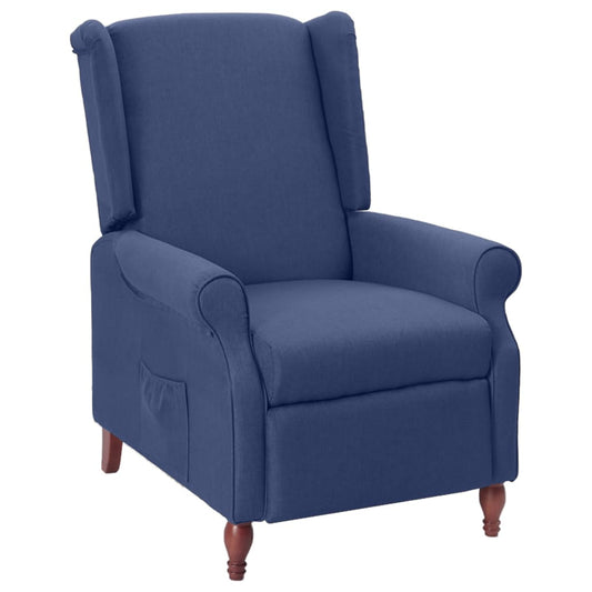 Relaxsessel Blau Stoff