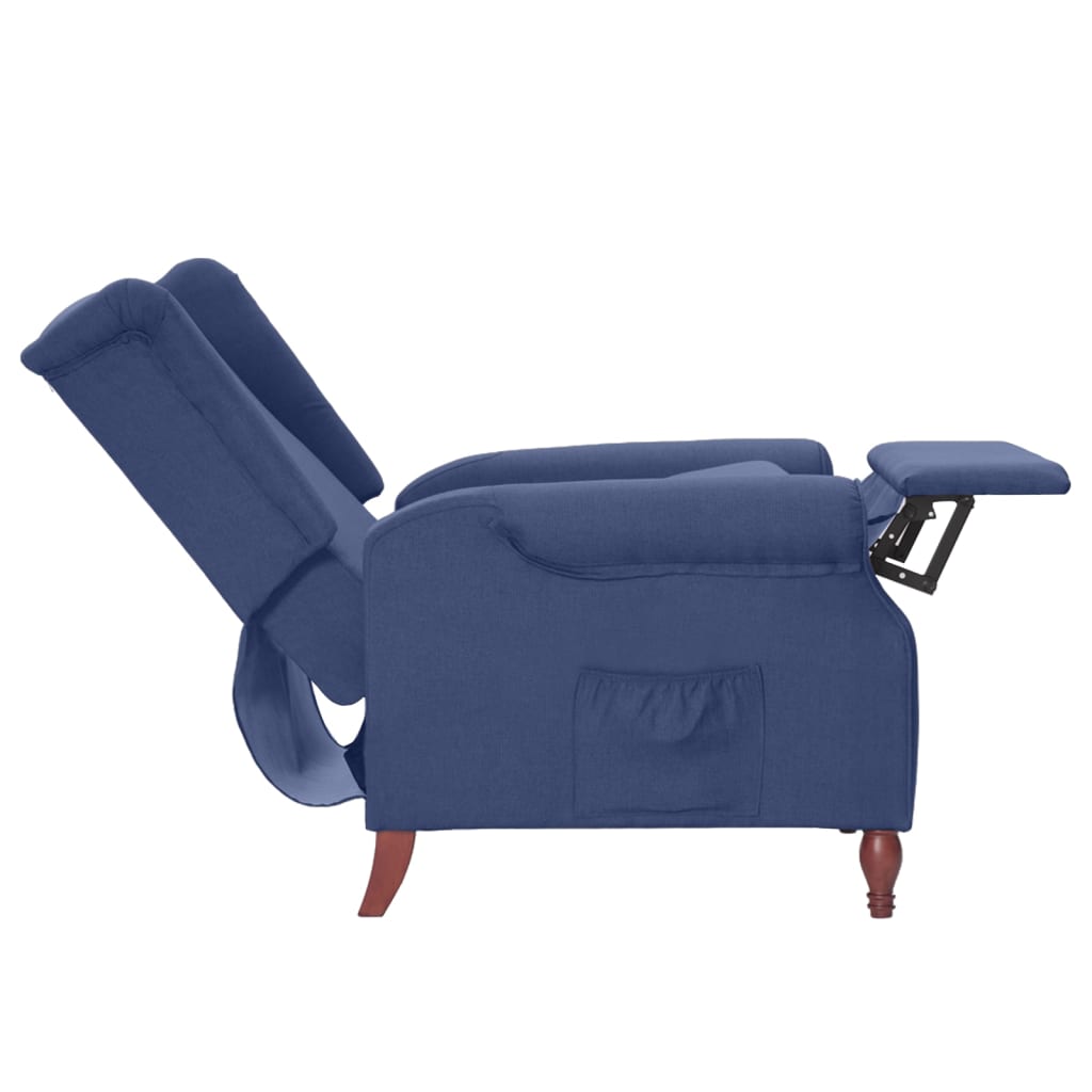 Relaxsessel Blau Stoff