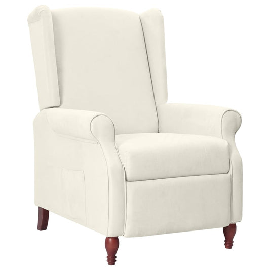Ohrensessel Beige Mikrofasergewebe
