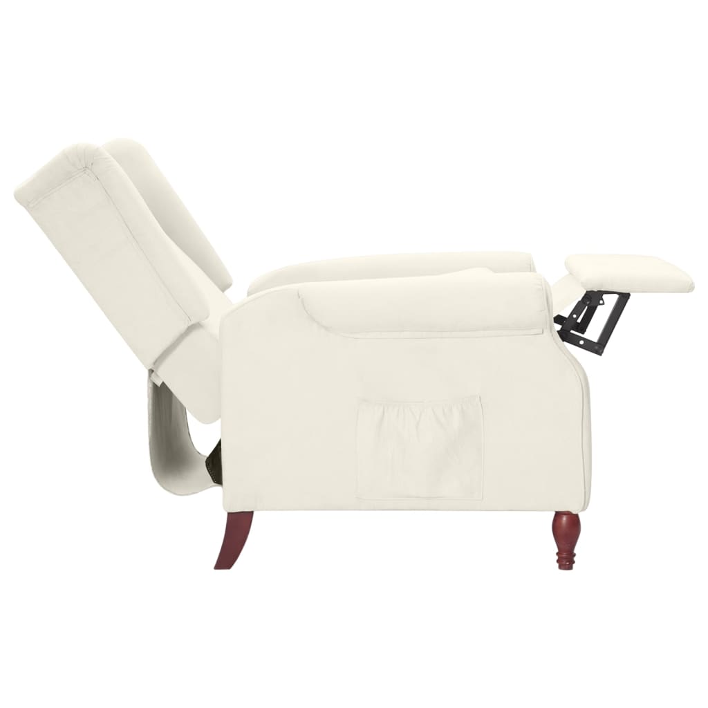 Ohrensessel Beige Mikrofasergewebe