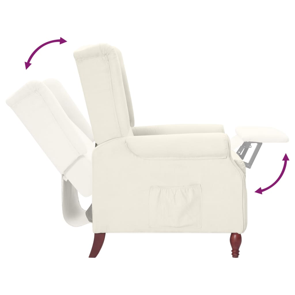 Ohrensessel Beige Mikrofasergewebe