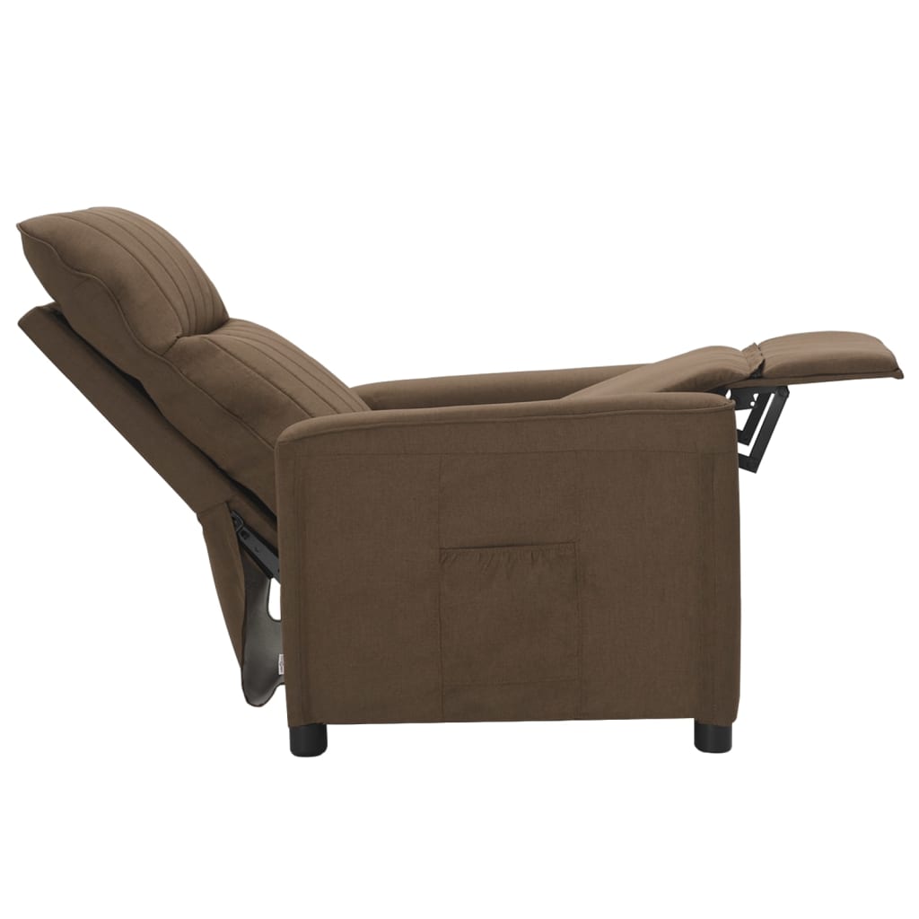 Relaxsessel Braun Stoff