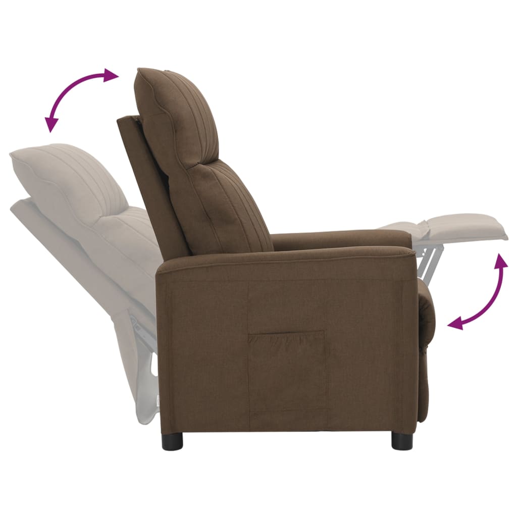 Relaxsessel Braun Stoff